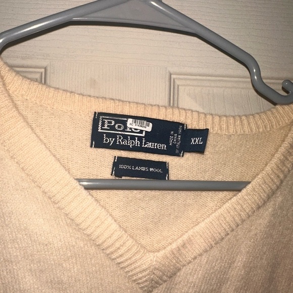 Ralph Lauren Cream V-Neck Sweater - Picture 3 of 3
